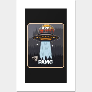 UFO DONT PANIC Posters and Art